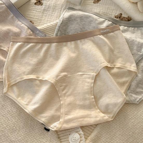 6 Pcs Women's Cotton Underwear Mid Waist Ladies Full Coverage