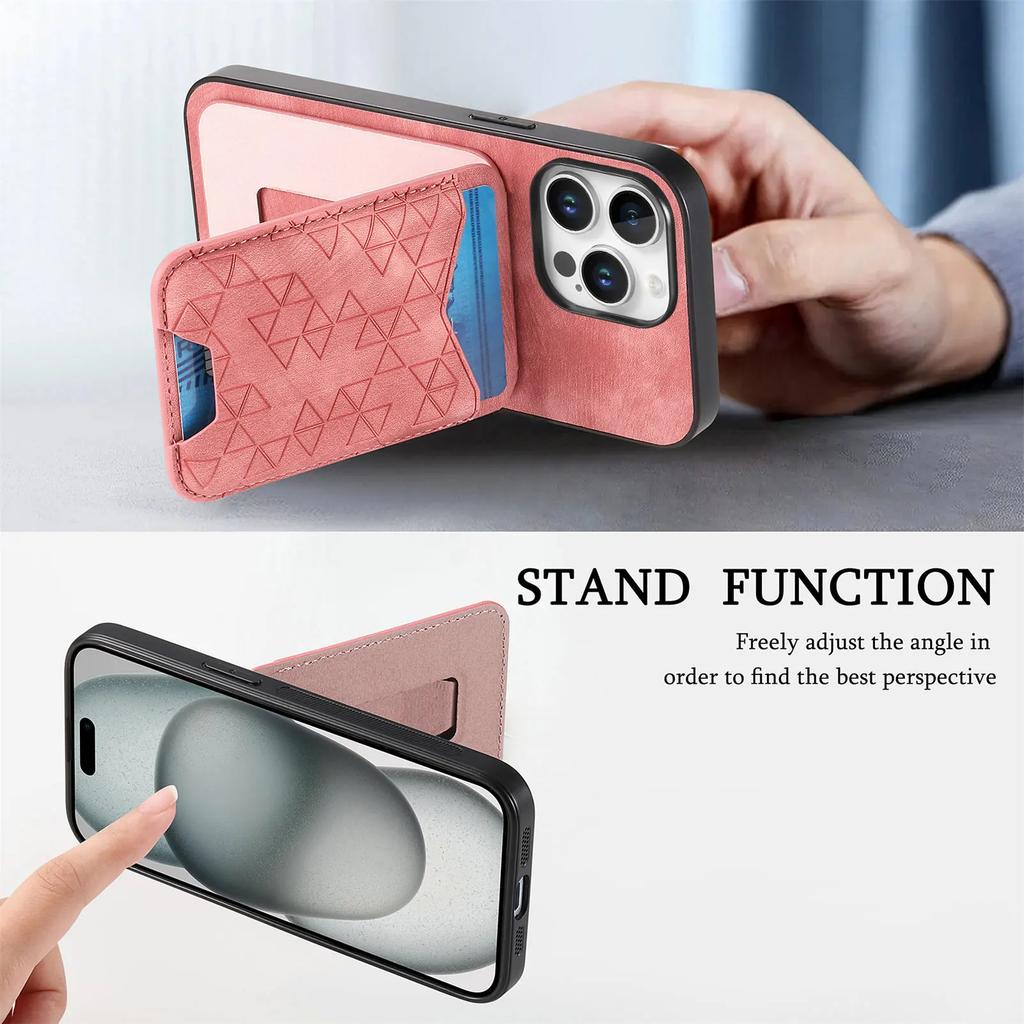 Vertical Cards Solt Wallet Leather Case For iPhone 16 Pro Max 15 Plus 14 13 12 11 SE 2024 Vintage Bag Pocket Stand Holder Cover