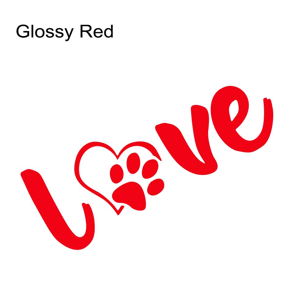 Paw Love Dog Footprint Graphic Car Sticker Creative Auto Body Decoration Vinyl Decal Accessories For Car Truck Off-road SUV Van