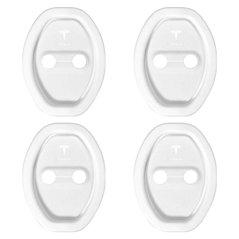 4Pcs/Set Car Door Stopper Cover Door Lock Protective Covers Styling For Tesla Model S Model X Model Y Cybertruck Model 3 Model Y