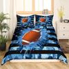 Football Bedding Set For Teen Boys Sport Duvet Cover Set Football Theme Bedding Set Double Queen King Size Polyester Qulit Cover