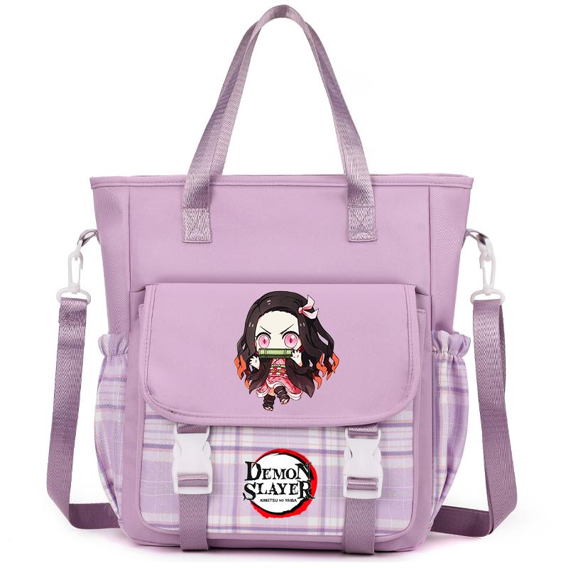 Demon Slayer Tote Bag Crossbody Bag Carrying Bag Shoulder Bag for Teenager Girl Boy Back To School Bag Men Women Leisure Travel Bag Mochila
