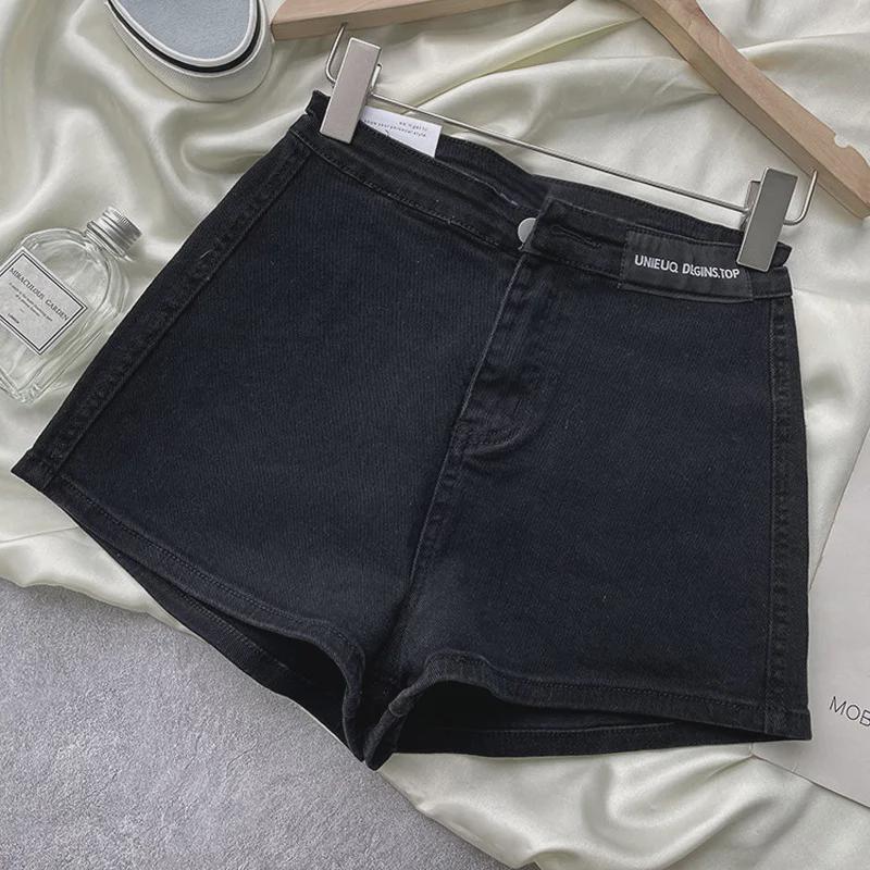 Women's High Waist Denim Shorts - Summer 2022, Slim Fit, A-Line, Elastic, Internet Celebrity Style