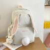 Schoolbag, Korean sweet schoolbag, cute bunny ear backpack for girls, middle schoolers, large capacity, high school and college student backpack trend