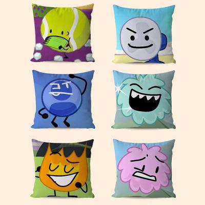 B-BFDI N-New Throw Pillow Cover 45x45cm Soft Cozy Cotton Outdoor Decorative Pillowcase Covers With Zipper For Couch Sofa Bedroom