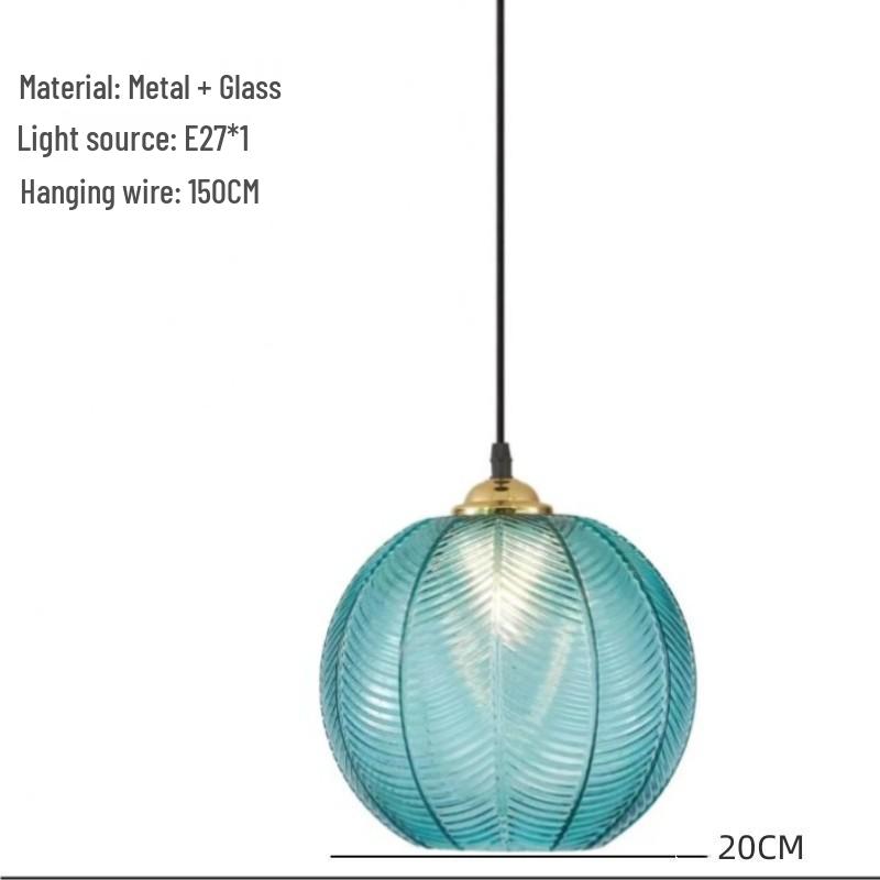 Designer Green Leaf Glass Pendant Light for Modern Spaces
