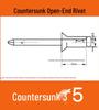 Aluminum Flat Head Iron Core Countersunk Pop Rivets