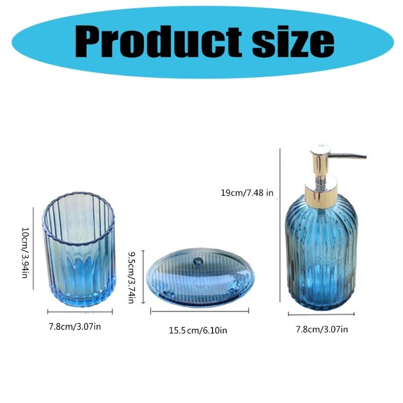 Akcesoria Łazienkowe Dozownik do Mydła Uchwyt na Szczoteczki do Zębów Szklany Pojemnik na Mydło Kubek do Płukania Ust Uchwyt na Szczotkę do WC Akcesoria Toaletowe
