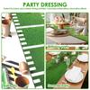 Artificial Grass Table Runner Soft Faux Grass Table Cloth DIY Grass Tabletop Decoration Anti-Shedding Artificial Grass