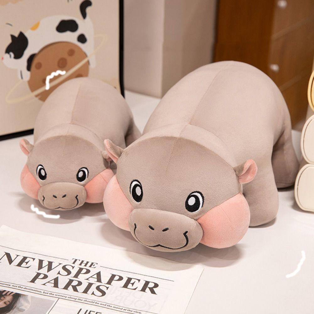 

Chubby Plush Moo Deng Doll Short Legs Hippopotamus Stuffed Animal Doll Valentine s Birthday 30cm-hippo