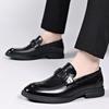 Men's Black British Style Cowhide Leather Dress Shoes - Youth Soft Sole Casual/Formal Wear