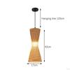 Bamboo Woven Pendant Lamp Light Rustic Weave Ceiling with Adjustable Cord for