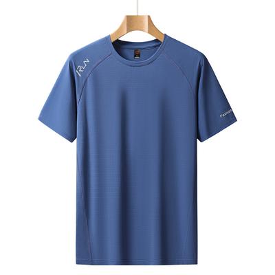 Short Sleeved Breathable Ice Silk Short Sleeved Summer Sports and Leisure T-shirt