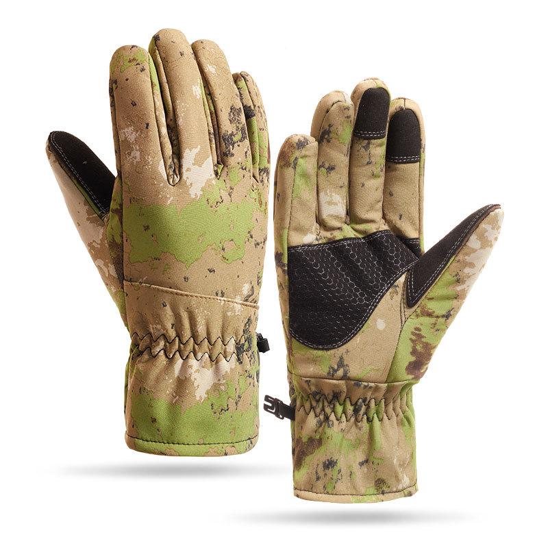 Herbst- und Winter Herren Camouflage Outdoor Ski Taktische Handschuhe Warm Wasserdicht Winddicht Reiten Außenhandel Samt Verdickt A15M