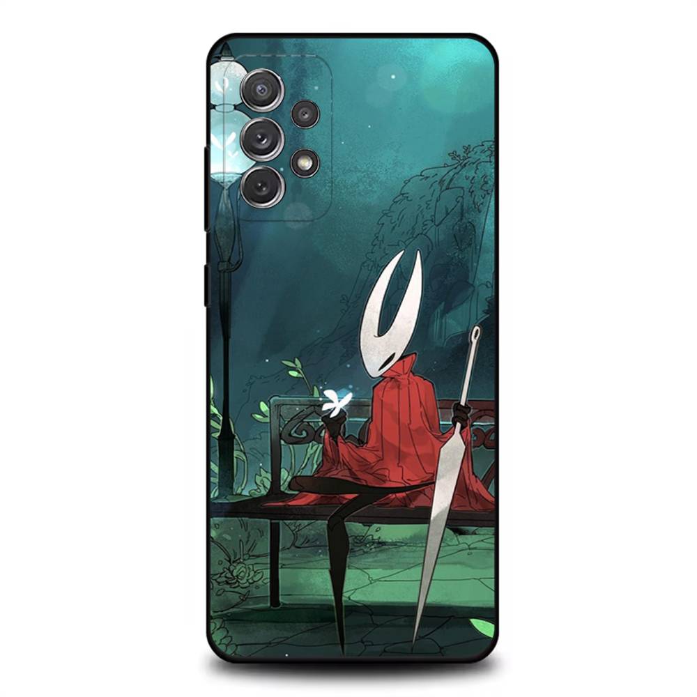 

H-Hollow Knight S-Silksong Phone Case For Samsung S 25,24,23,22,30,21,10,9,Ultra,Plus,Lite,FE,4,5G Black Soft Case Samsung S24fe