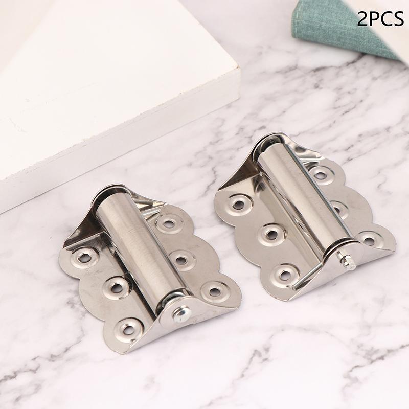 2Pcs Stainless Steel Butterfly Hinge Automatic Closing Door Closer Swing Screen Window Spring Hinge
