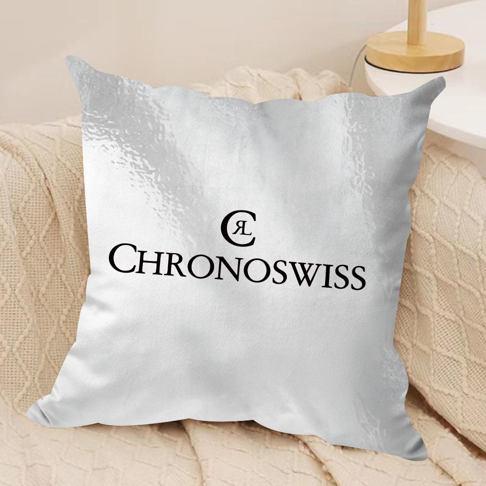 Luxury C-Chronoswiss Cushion Cover Soft Plush Fabric Double-Sided Printed Sofa Cushion Cover for All Seasons Home Decor Gift