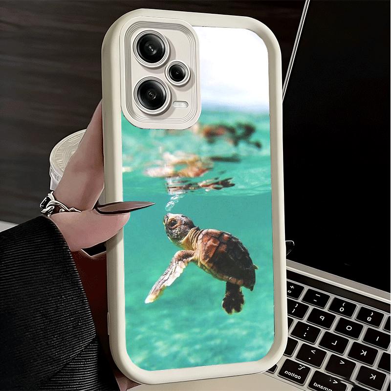 Summer Sea Turtle Cute Soft Phone Case for Xiaomi Poco X7 X6 X5 Pro X4 Gt X3 F7 Ultra M8 M7 Redmi 15C 15 14C 13 13C 12 12C 10 10