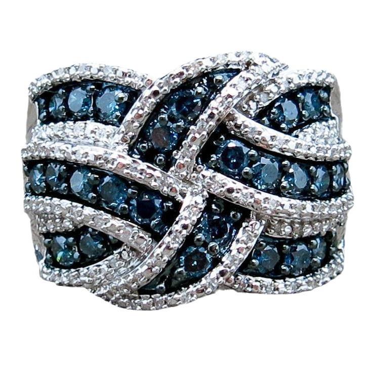 Sanjie Saphir und 925 Silber plattierter übertriebener Verlobungsring für europäische und amerikanische Frauen