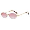 Retro Oval Frameless Sunglasses: 2025 Trendy European & American Style for a Chic Look