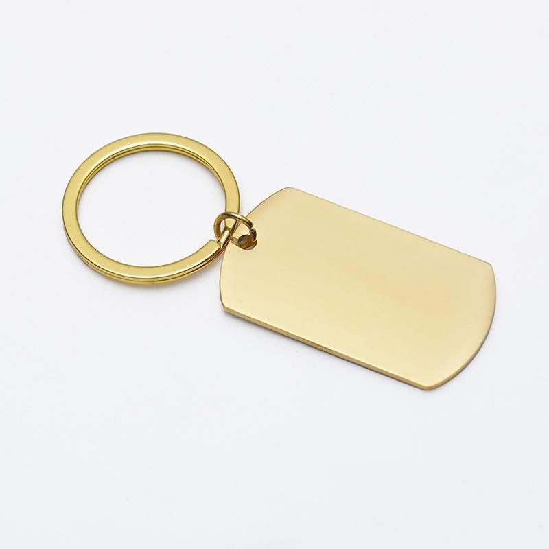 DIY Personalized Colorfast Stainless Steel & Titanium Dog Tag Keychain Ornament