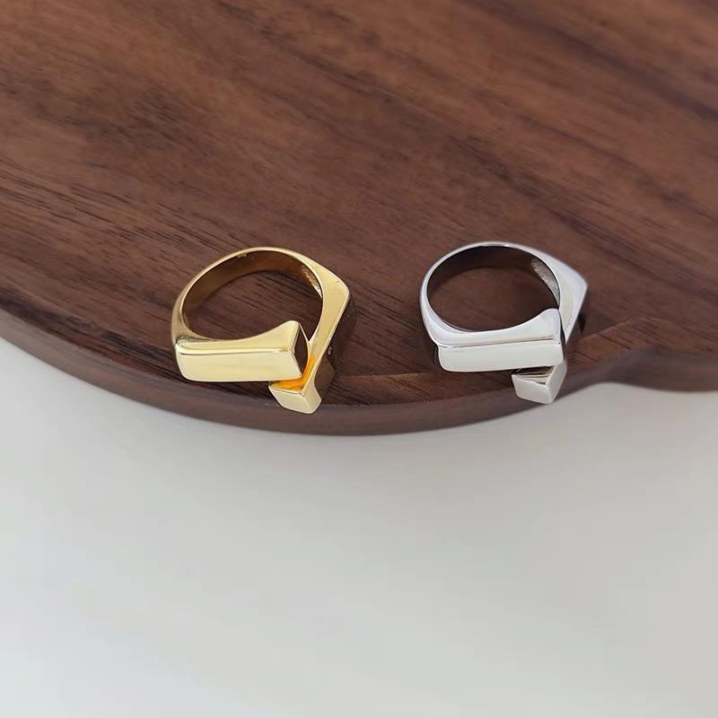 Bf Club Ringe für Damen Einfach Geometrisch Handgemacht Gold Unregelmäßig Retro Ring Allergie Für Geburtstagsfeier Geschenk