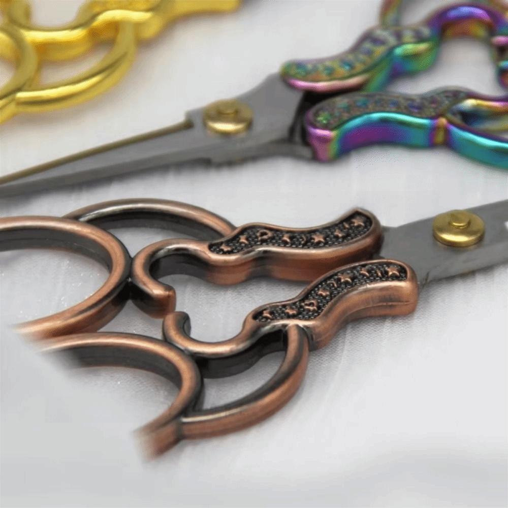Floral Pattern Embroidery Scissors Zinc Zinc Zinc Alloy Craft Tailor Scissor Craft Tailor Threading