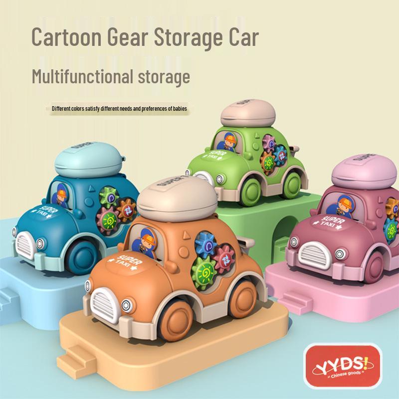 

Children s Rotating Cartoon Inertial Toy Car with Storage & Swinging Gear оранжевый