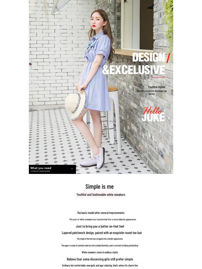 2022 White Soft Sole Low-Cut Casual Leather Sneakers - Trendy Korean Style for Spring and Autumn