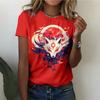 Cute Cat Dandelion T-Shirts Dog Animal 3D Print Women's Round Neck Short Sleeve T Shirt Tees Harajuku Y2K Tops Female Clothing