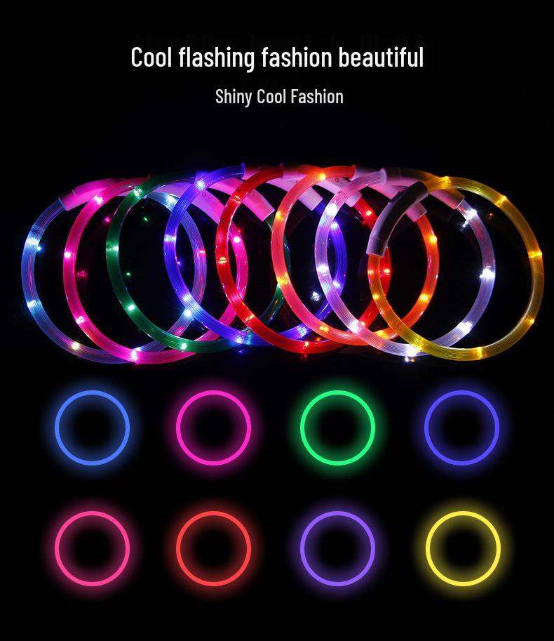 USB Rechargeable Light-Up Dog Collar - Luminous, Suitable for All Breeds