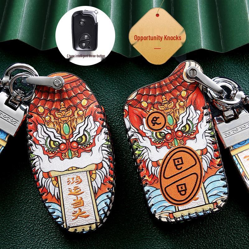 BYD Song Pro Key Case for Tang, Song Max, Qin Pro, Tang 2nd Gen DM New Energy Cars - National Tide Design Key Bag
