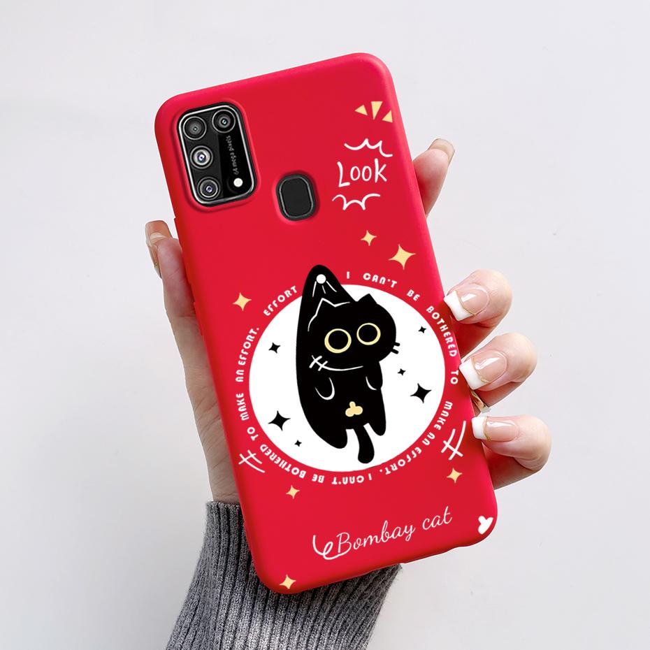 Silicone Case For Samsung M31 M 31 Cover Cute Rabbit Panda Shockproof Phone Case For Samsung Galaxy M31s M31 s M315F M317F Etui