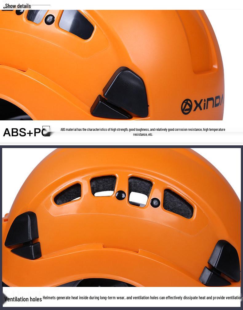Xinda Industrie-Sicherheitshelm für Höhenarbeiten, Rettung und Klettern.