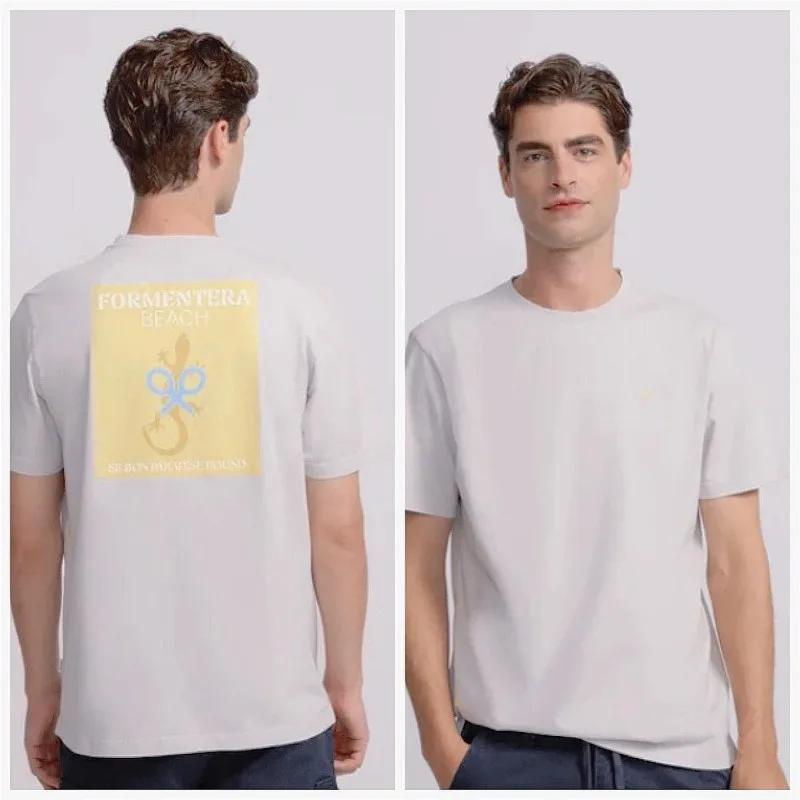

Silbon Summer New Letter Print Men s and Women s Short-sleeved T-shirt Top Comfortable Sports Fitness Breathable Top T-shirt M білий