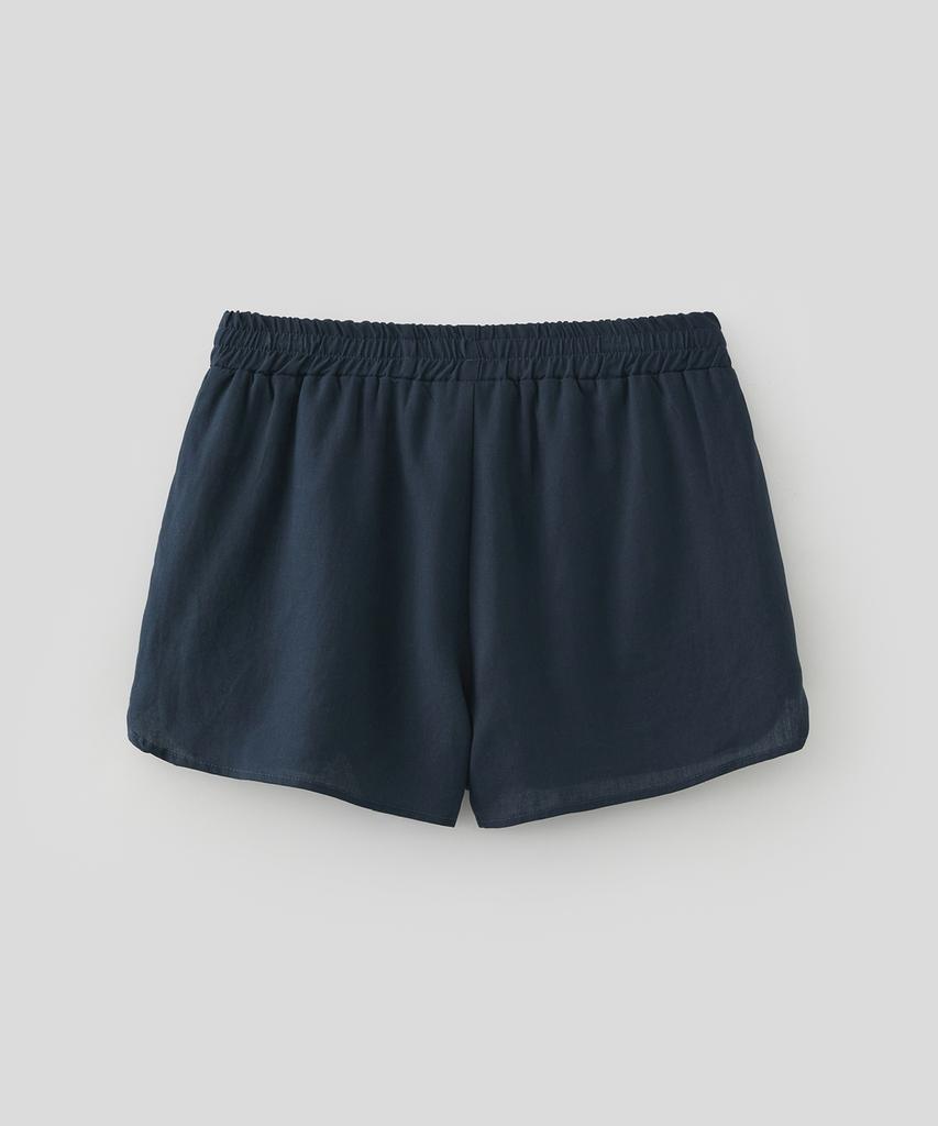 Lounellain Positano Tencel Linen Shorts_Dark Navy