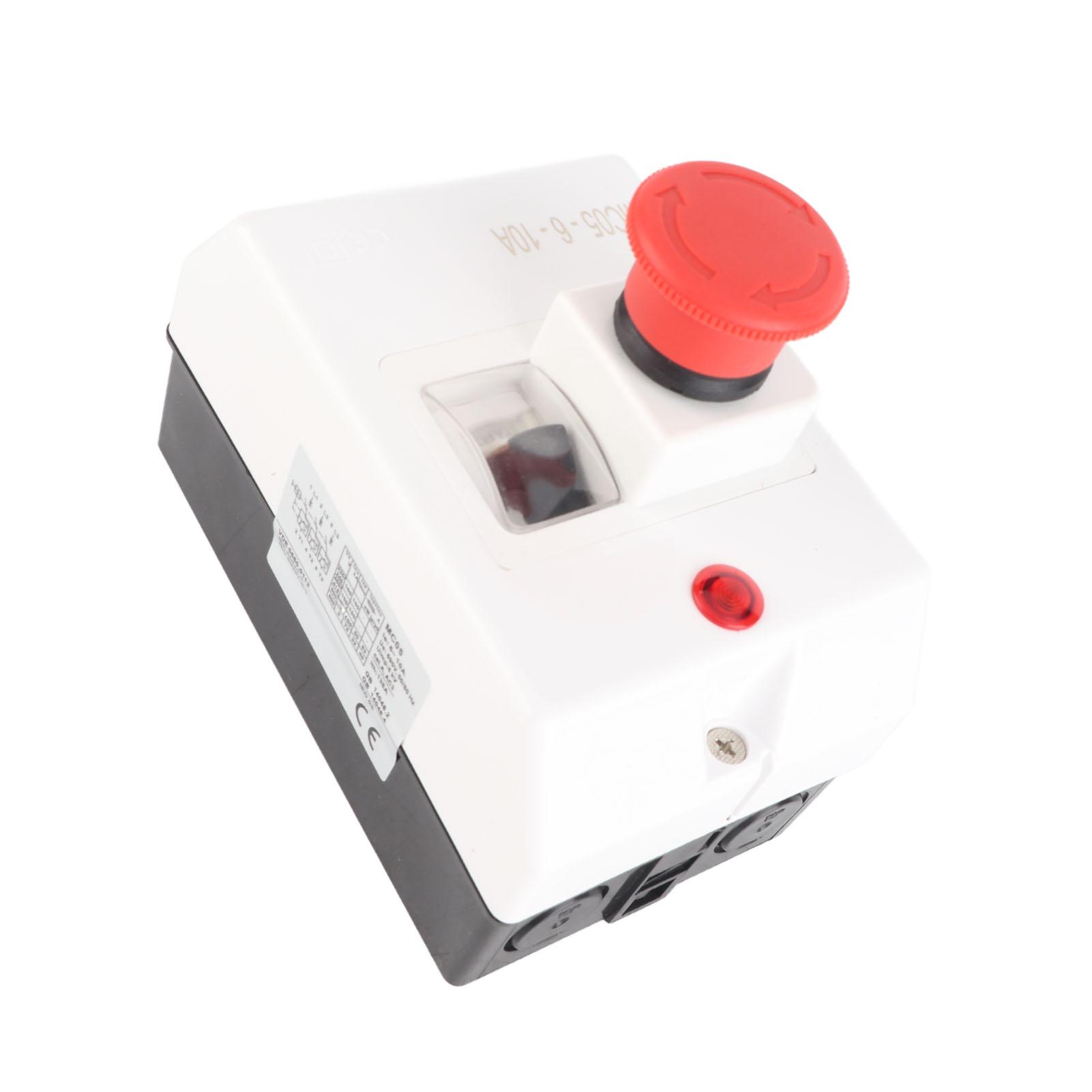 

Захист двигуна з кнопкою аварійної зупинки та сигнальною лампою IP55 Водонепроникний Автоматичний вимикач 610А