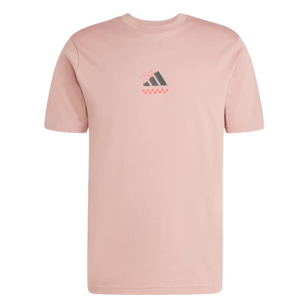 Adidas Sportswear Series Comfortable Soft Breathable Round Neck Short Sleeve T-Shirt Men Tops Warm-Clay JJ4018 L