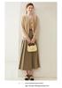 2024 Women's Cashmere Ribbed Round Neck Loose Knit Cardigan Sweater for Autumn/Winter
