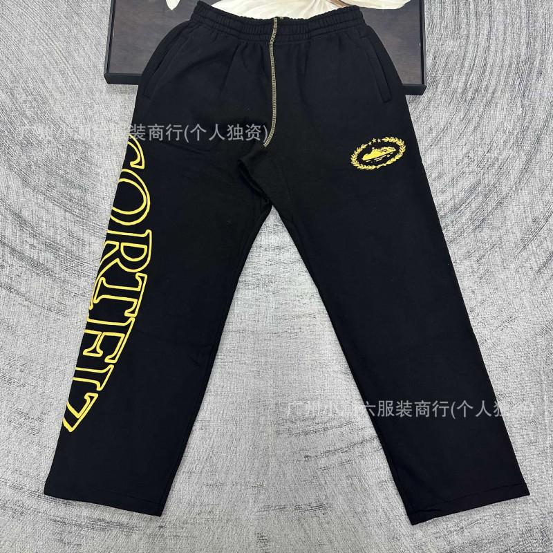 Corteiz Alcatraz Streetwear Mikina s kapucí Set na zip Volný střih Podšitá fleecem Hip Hop styl Dospívající
