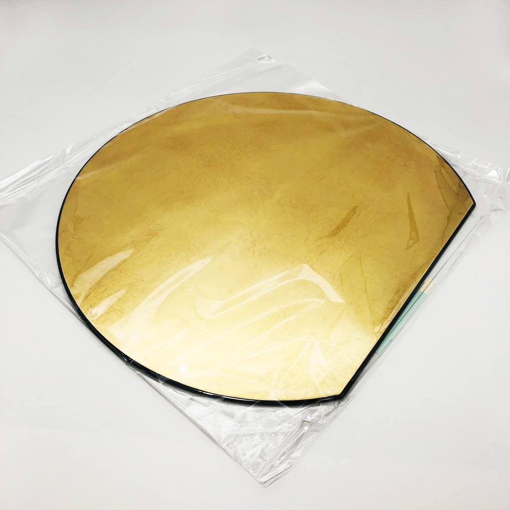 Maeju lacquerware Half Moon Placemat, Large, Gold (Western Gold Leaf), 7Y-209