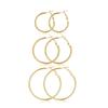 18K Gold Plated Large Hoops Earring  Lightwight Gold Hoop Earrings for Women 316L Surgical Steel Post Lightweight Hypoallergenic