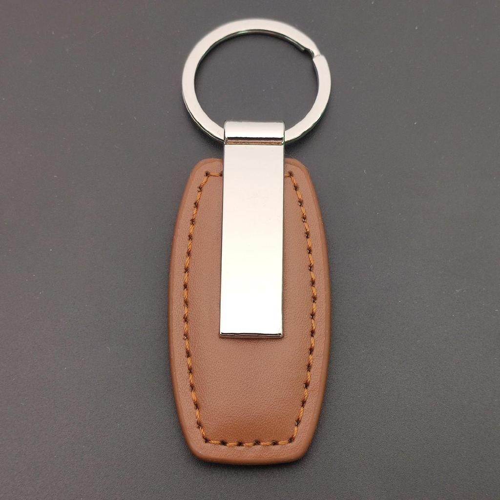 Metal Tokalı Erkek Dikdörtgen Deri Anahtarlık - Araba Hediyesi Anahtarlık