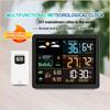 Wireless Weather Station Large Color Screen Digital Dual Alarm Clock Barometer Thermometer Hygrometer Weather Forecast Sensor