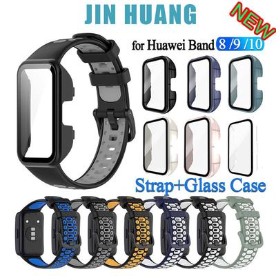 Strap for Huawei Band 10 9 8 WatchBand with Screen Protector Case for Huawei Band 8 9 10 Wristband Replacement  Band Bracelet