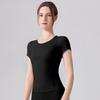 Womens Breathable Slim Fit Yoga Top Quick Dry Athletic Short Sleeve Gym Workout Shirt