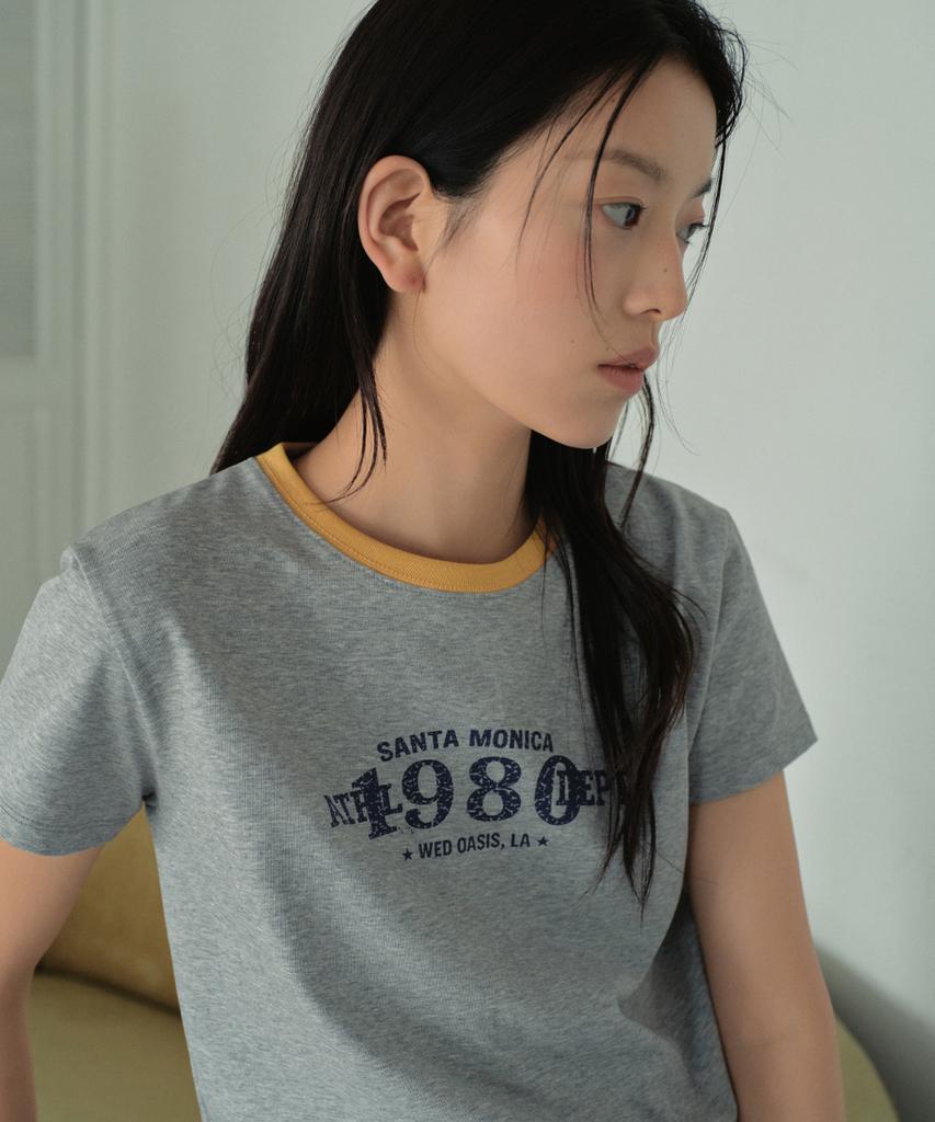 Wednesday Oasis For Woman Monica Ringer Half T-Shirt_Melange Gray(Wb6Tp30)