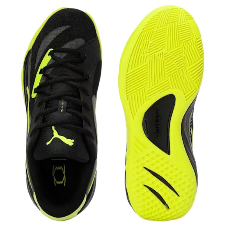 Puma All-Pro Nitro Versatile Comfortable Non-Slip Durable Low-Top Basketball Shoes Unisex Sneaker Black Green 379079-12