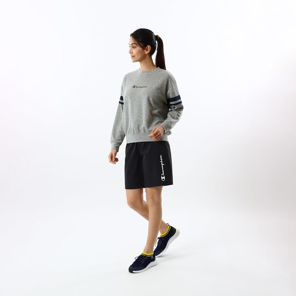 Champion Sports Oxford UV Script Logo Women's T-Shirt, CW-ZS402, Gray, Quick-Drying, Protection, Water-Repellent,