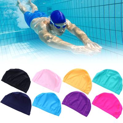 Swimming Caps For Men Women Elastic Nylon Ear Protection Long Hair Swimming Pool Hat Ultrathin Bathing Caps
